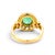 Antique Natural Emerald & Diamond Double Halo Cocktail Ring — Victorian Era, Size 6.5 For Sale - Image 6 of 8