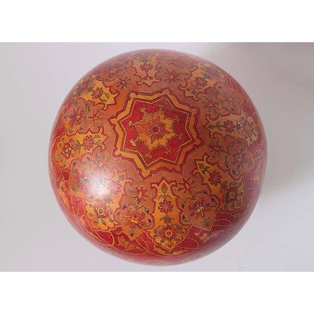 Vintage Hand-Sculpted Solid Sugar Pine Sphere Sculpture For Sale - Image 9 of 11