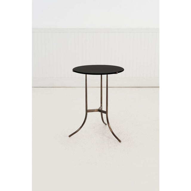 1970s Set of Three Cedric Hartman Bronze & Black Granite Side Tables,1970s For Sale - Image 5 of 16