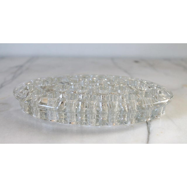 Vintage Oval Glass Flower Frog For Sale - Image 4 of 8