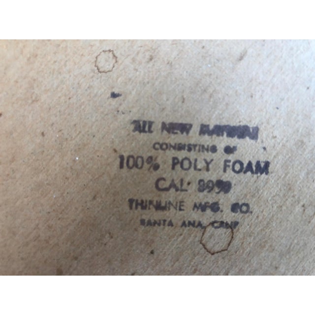 Metal Set of 4 Gold Leafed Thinline Mfg Dining Chairs For Sale - Image 7 of 10