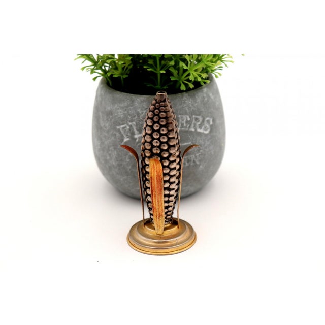 Silver Corncob Toothpick Holder For Sale - Image 6 of 6