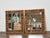 Early 20th Century Pair of Painted Wood Mirrors with Bamboo Frames and Tribal Motif Detailing For Sale - Image 5 of 12