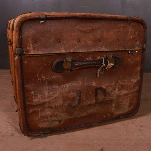 Banded Cabin Trunk, 1890s For Sale - Image 6 of 8