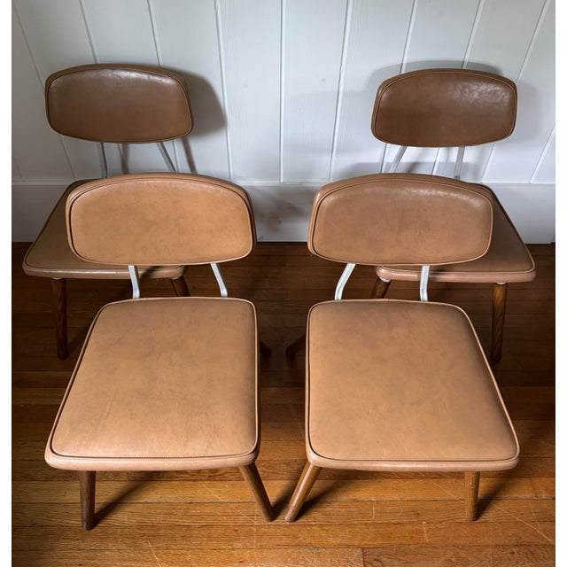 Camel 1950 Raymond Loewy for Hill Rom Chairs Set of 4 For Sale - Image 8 of 11