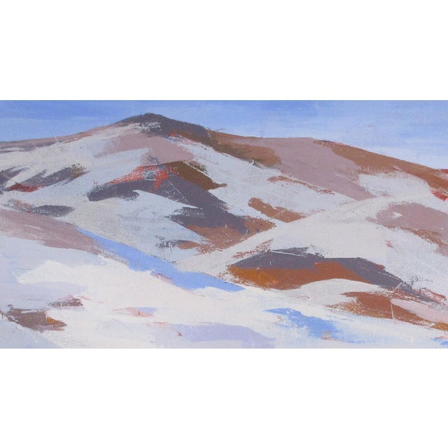 Abstract Glissando by Hadley Rampton | Oil on Canvas Landscape of snowy mountains and hills For Sale - Image 3 of 4