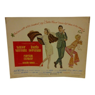 Vintage Movie Poster "Cactus Flower" Walter Matthau & Ingrid Bergman - 1969 For Sale