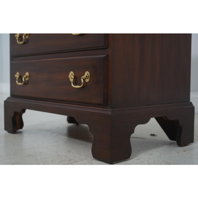 Pair of Henkel Harris Model 117 Mahogany Chest Nightstands For Sale - Image 11 of 18