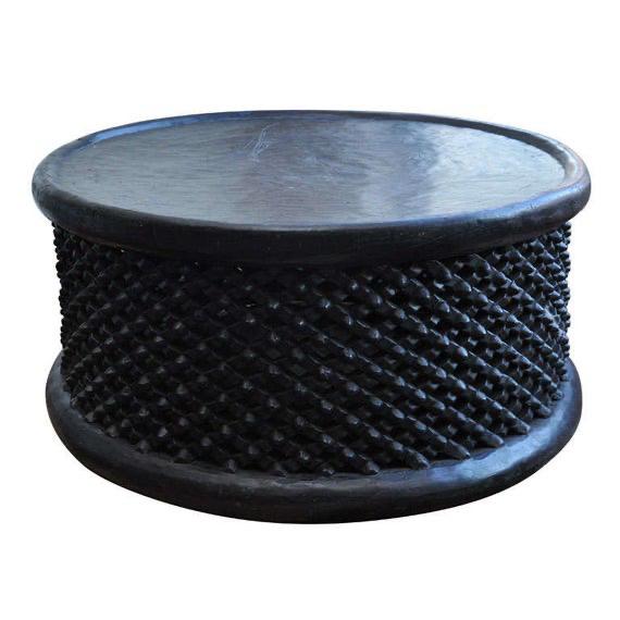 Traditional Bamileke Coffee Table or End Table For Sale - Image 4 of 4