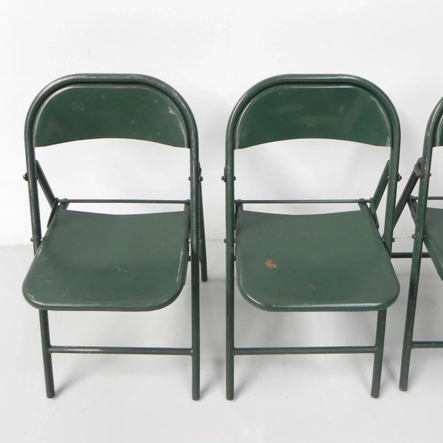 Industrial Steel Du-Al Folding Chairs from Dare Inglis, Set of 4 For Sale - Image 11 of 18