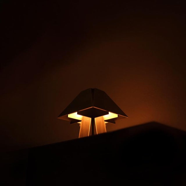 Gold Vestige Dogma Aluminium Table Lamp by Bureau of Entropy For Sale - Image 8 of 10