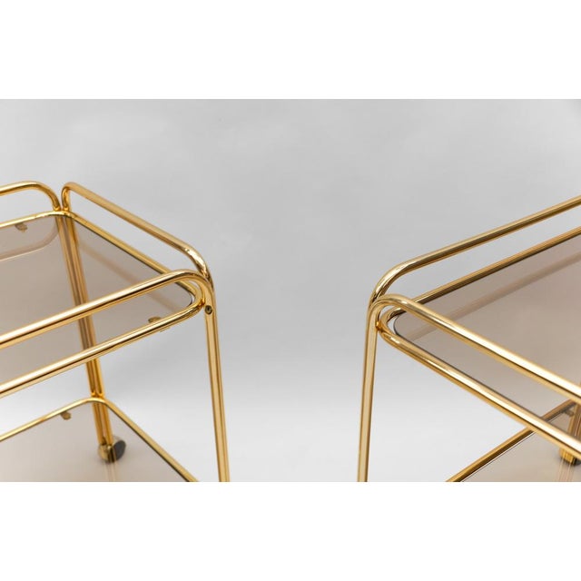 Mid-Century Modern Brass Bar Cart, France, 1960s For Sale - Image 10 of 14