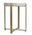 Contemporary Matthew Izzo Home Bella Small White Marble & Brass Tray Table For Sale - Image 3 of 4