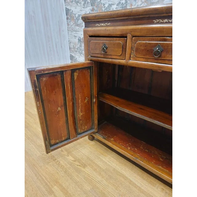Antique Shanxi Province Elm Cabinet For Sale In Chicago - Image 6 of 13