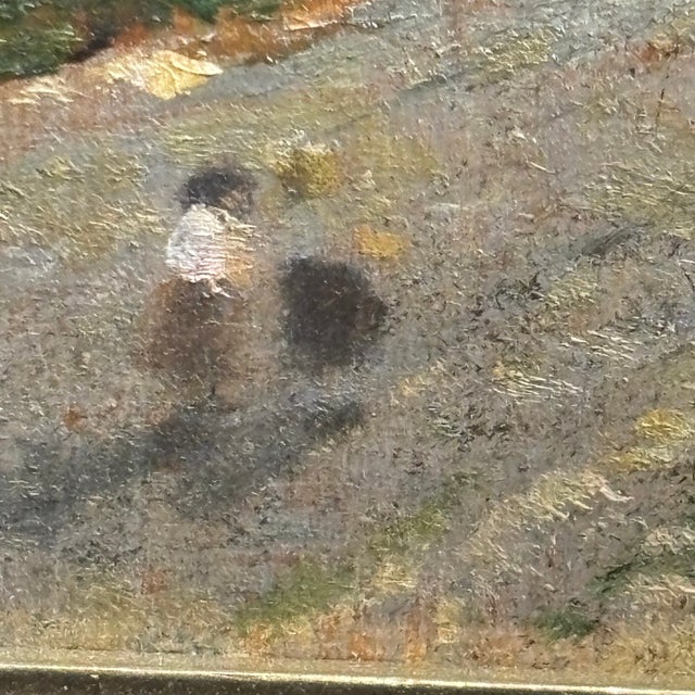 Early 19th Century Unknown, Mountain Landscape with Figures on the Road, 1800, Oil on Canvas For Sale - Image 5 of 17