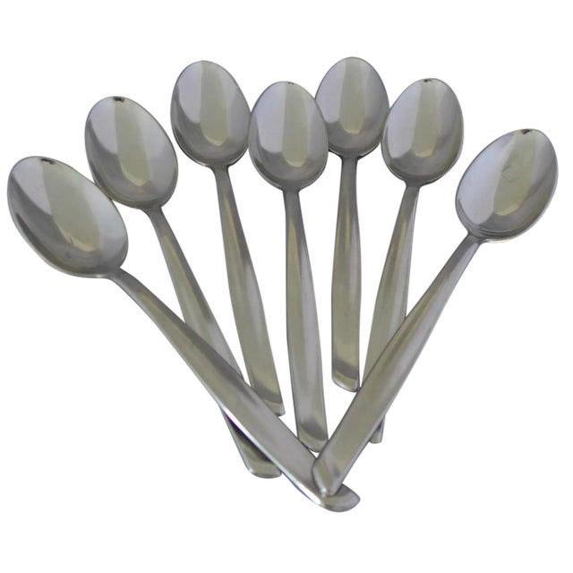 German Carl Mertens Stainless Steel Tablespoons - Set of 7 For Sale
