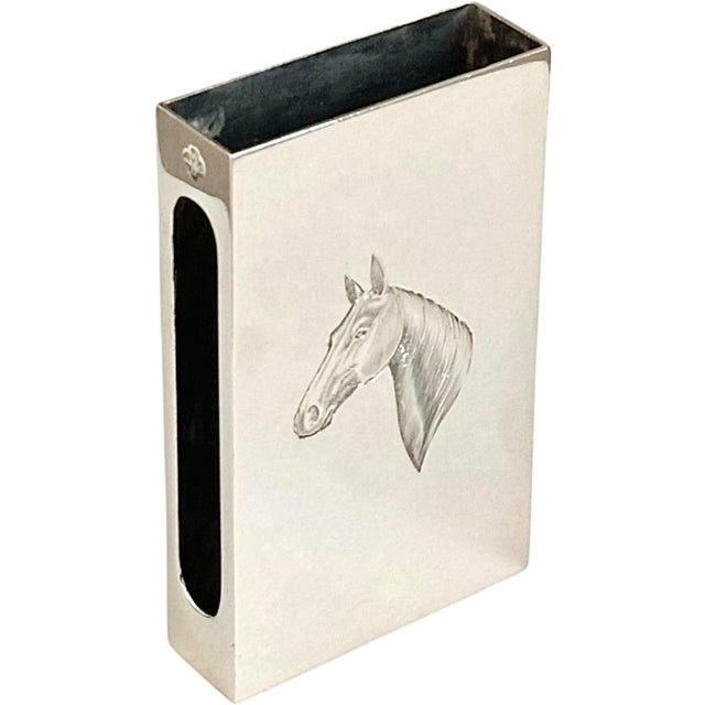 Vintage Asprey Sterling Silver Equestrian Horse Matchbook Case For Sale In Washington DC - Image 6 of 18