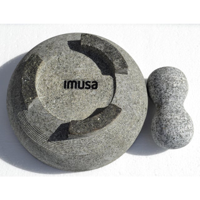Vintage Ancient Art Granite Molcajete Spice Grinder 8-Inch Usa Imusa For Sale - Image 13 of 14