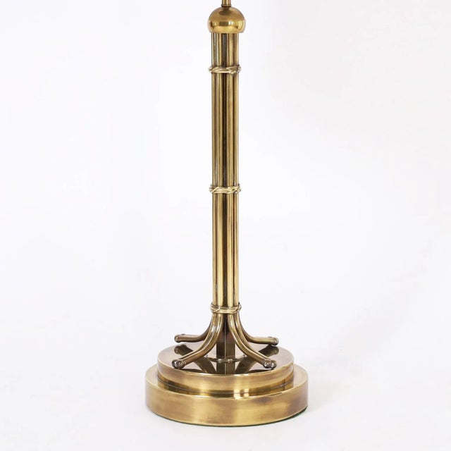 Pair of Vintage Mid-Century Brass Table Lamps For Sale - Image 4 of 8