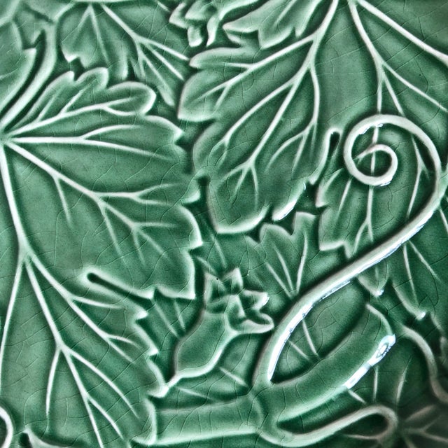 Ceramic Vintage Portuguese Bordallo Pinheiro Majolica Chop Plate / Serving Platter For Sale - Image 7 of 12