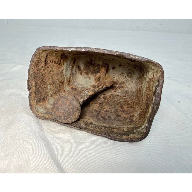 Early Antique Handmade 18th Century Wrought Iron Riveted Calf Cow Neck Bell For Sale In New York - Image 6 of 6