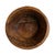 Vintage teak wood bowl from African. Rustic warm brown finish and aged patina / textures.
