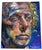 Royal Blue "Portrait of a Man", Original Oil Painting, Abstract Portrait Painting For Sale - Image 8 of 8