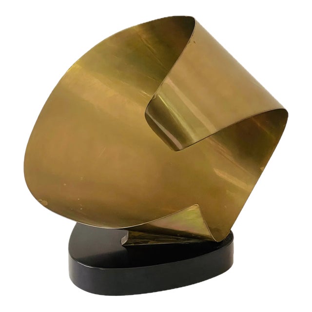 1970s Joseph McDonnell (American) Abstract Flowing Curves Metal Sculpture For Sale