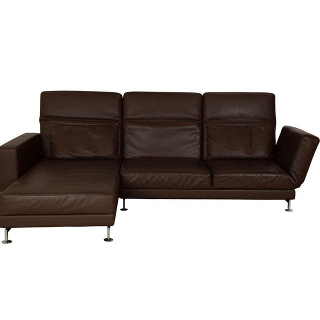 Moule Leather Corner Sofa in Brown from Brühl For Sale - Image 10 of 11