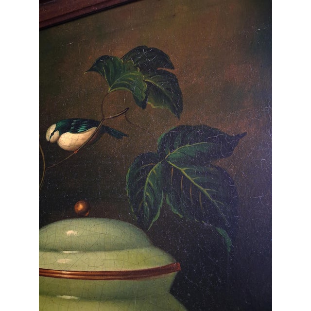 Vintage Mid-20th Century Realist Still Life Oil Painting After Johann Winck With Fruit and Porcelain Tureen For Sale In New York - Image 6 of 12