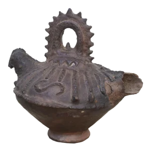 Rare Antique Earthenware Kundi Vessel
