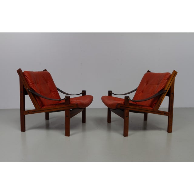Norwegian Hunter Easy Chairs by Torbjørn Afdal for Bruksbo, 1970s, Set of 2 For Sale - Image 10 of 18