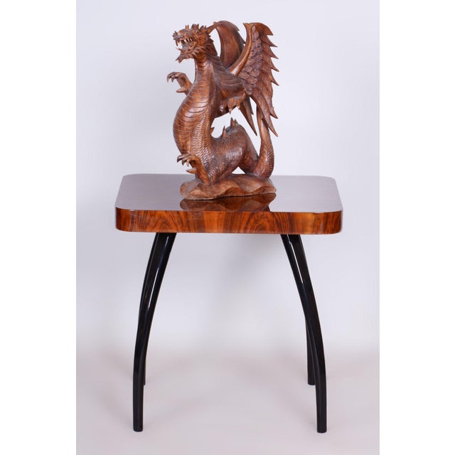 Wood Original Asian Dragon Statue in Lacquered Wood, 1930s For Sale - Image 7 of 11