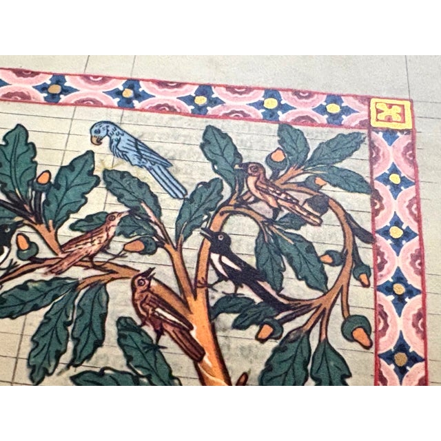Gothic Vintage Print from the 14th c. Codex Manesse in 14x18 Mat: "Kol von Nüssen", EUC For Sale - Image 3 of 3