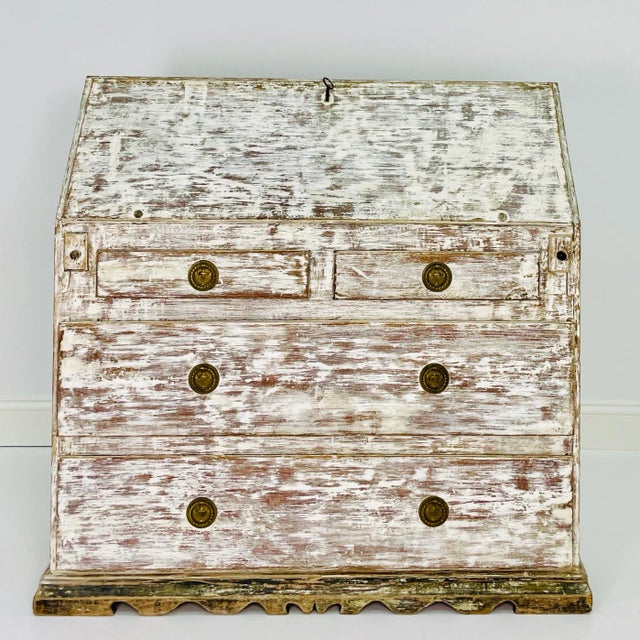 19th Century Gustavian Painted Slant Front Desk For Sale - Image 11 of 11