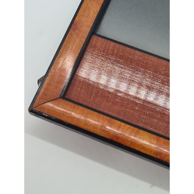Brown Frame with Decorative Veneer, 1940s For Sale - Image 8 of 10