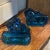 Royal Blue Peacock Blue Glass Rearing Horse Statues From 1940’s Art Deco Mid Century For Sale - Image 8 of 10
