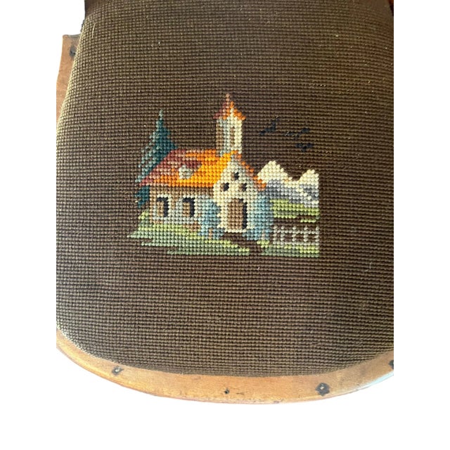 Early 1900s Antique Child’s Needlepoint Chair For Sale - Image 9 of 9