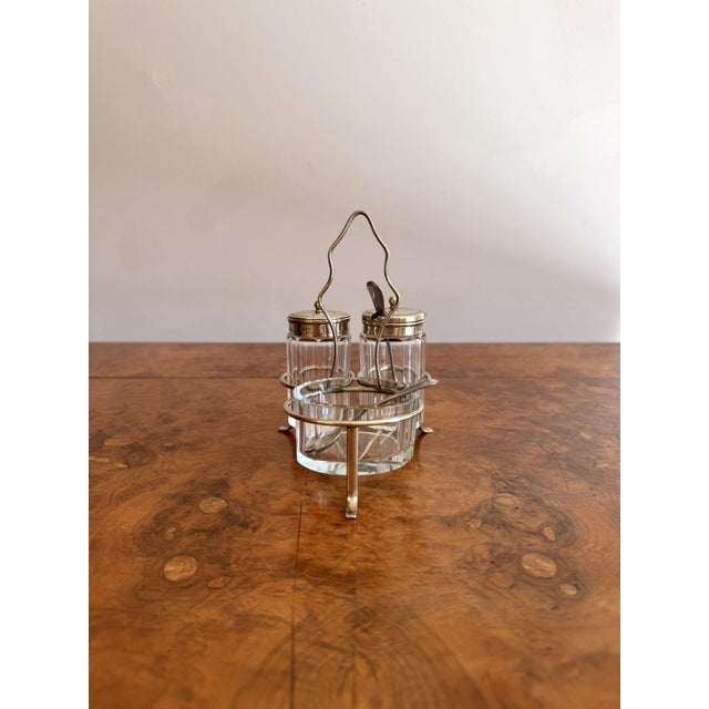 Antique Edwardian Cruet Set, 1900, Set of 6 For Sale - Image 3 of 5