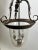 1960s French Regency Style Bell Jar Pendant With Seeded Glass and Acanthus Leaf Bronze For Sale - Image 5 of 13