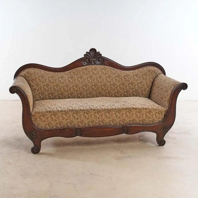 Sofa by Luigi Filippo in Walnut, 1800s For Sale - Image 10 of 10