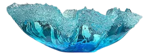 Contemporary Coastal Resin Wave Bowl