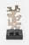 1990s Vintage Abstract Steel Cubist Sculpture on Black Veined Marble Base, 1990 For Sale - Image 5 of 12