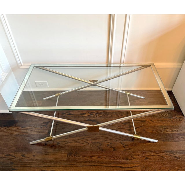 Design Rare X-leg Coffee Table V-41 by John Vesey For Sale - Image 4 of 13