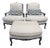 Custom French Bergère Lounge Chairs With Ottoman For Sale