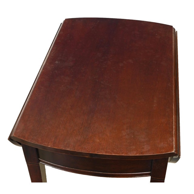Late 20th Century Late 20th Century Share Pair of Hickory Chair Historical James River Plantations Pembroke Tables Inlay For Sale - Image 5 of 8