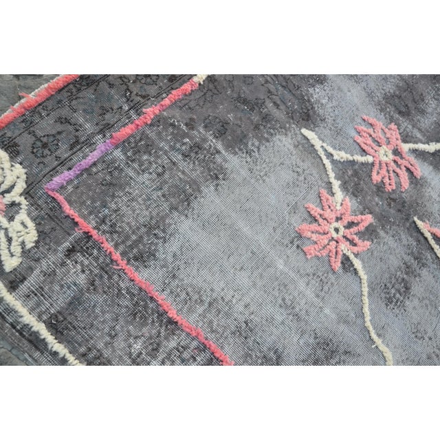 Vintage Turkish Oushak Wool Rug For Sale - Image 6 of 6