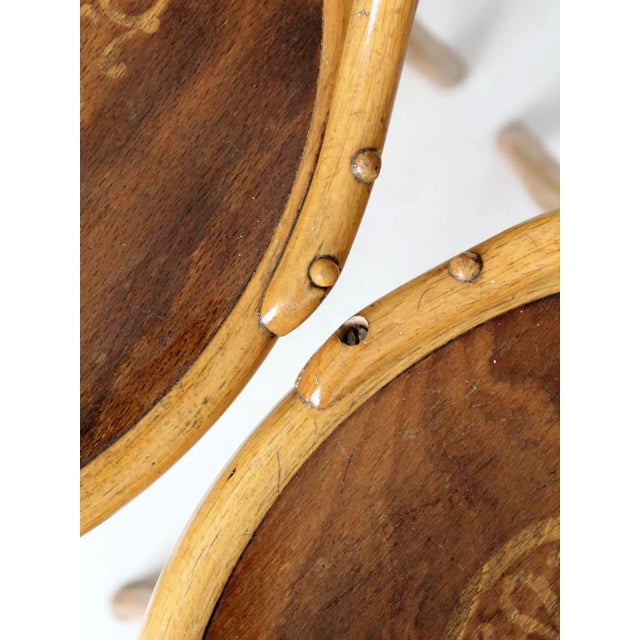 Antique Thonet Bentwood Chairs Set of 4 For Sale - Image 9 of 13