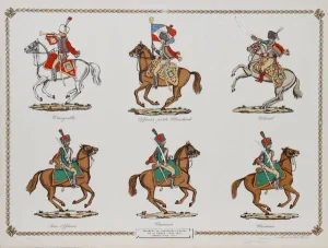 Gaston Girault, "Les Soldats," Lithograph