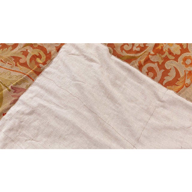 This exquisite 1880s European needlework rug is a breathtaking example of 19th-century artistry, blending the fine...